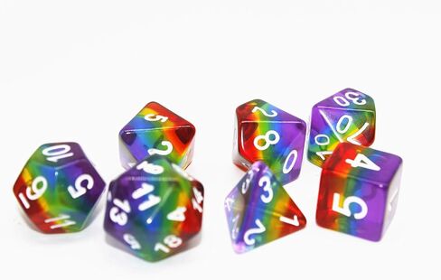مجموعة نرد DND مجموعة نرد متعدد السطوح RPG تناسب الزنزانات والتنينات (D&D) باثفايندر MTG لعب الأدوار (وردي) in Kuwait