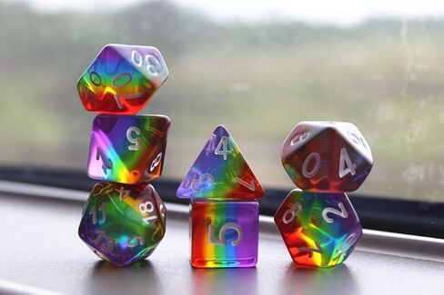 مجموعة نرد DND مجموعة نرد متعدد السطوح RPG تناسب الزنزانات والتنينات (D&D) باثفايندر MTG لعب الأدوار (وردي) in Kuwait