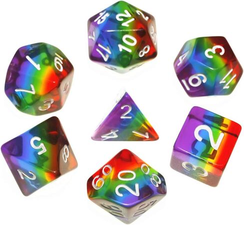 مجموعة نرد DND مجموعة نرد متعدد السطوح RPG تناسب الزنزانات والتنينات (D&D) باثفايندر MTG لعب الأدوار (وردي) in Kuwait