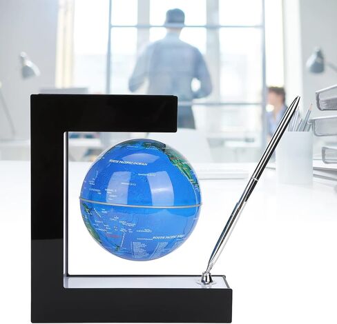 الكرة الأرضية المغناطيسية، شكل E، الأرض العائمة المغناطيسية، خريطة الأرض المغناطيسية مع قلم، لعبة الكرة الأرضية الدوارة، هدايا ديكور المنزل للأطفال/الأصدقاء/العائلة (#3) in Kuwait