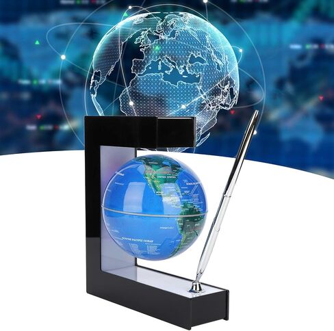 الكرة الأرضية المغناطيسية، شكل E، الأرض العائمة المغناطيسية، خريطة الأرض المغناطيسية مع قلم، لعبة الكرة الأرضية الدوارة، هدايا ديكور المنزل للأطفال/الأصدقاء/العائلة (#3) in Kuwait