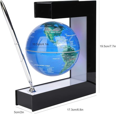 الكرة الأرضية المغناطيسية، شكل E، الأرض العائمة المغناطيسية، خريطة الأرض المغناطيسية مع قلم، لعبة الكرة الأرضية الدوارة، هدايا ديكور المنزل للأطفال/الأصدقاء/العائلة (#3) in Kuwait