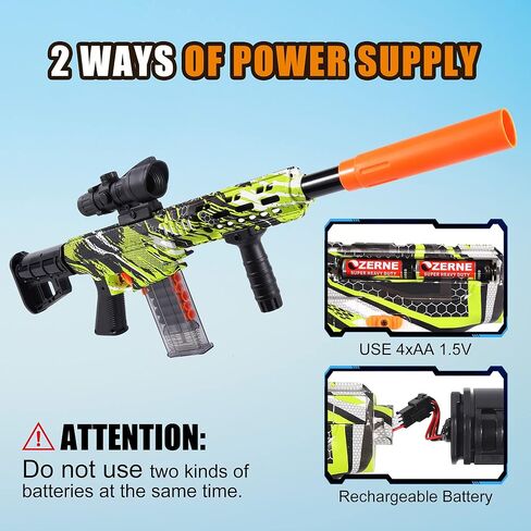 Toy Gun for Nerf Guns Bullet Automatic Machine Gun, Electric Toy Guns for Boys, Kids Outdoor Toys Blasters with Sniper Scope, DIY Motorized Shooting Game - Includes 40 Soft Darts (Camouflage) in Kuwait