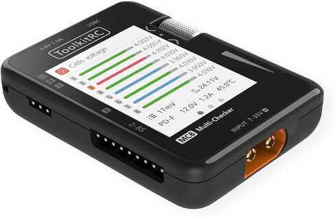 ToolkitRC MC8 Smart Battery Multi-Checker Battery Balancer Charger Mini Size Cell Checker 32 Bit Battery Multi-Checker PWM Output PPM SBUS Readout with USB-C Fast Charging in Saudi Arabia
