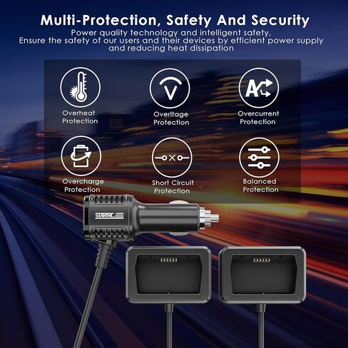 TIMETOP Mini 4 Pro/Mini 3 Pro Battery Car Charging for DJI Mini 4 /Mini 3 /Mini 3 Pro Drone and Remote Controller Accessories, Dual Power USB Car Charger, Multi Parallel Fast Charging Hub Accessories in Kuwait