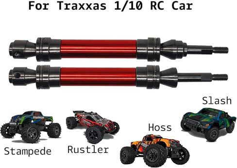 Nvwadayu Universal Drive Shaft CVD Replacement Parts Suitable for Traxxas Slash, Slash 4X4, Slash 4X4 Ultimate, Slash 4X4 VXL, Slash VXL, Rustler 4X4 VXL, Stampede 4wd, 1:10 RC Cars, 4 PCS(red) in Kuwait