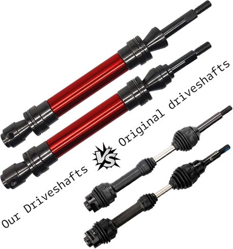 Nvwadayu Universal Drive Shaft CVD Replacement Parts Suitable for Traxxas Slash, Slash 4X4, Slash 4X4 Ultimate, Slash 4X4 VXL, Slash VXL, Rustler 4X4 VXL, Stampede 4wd, 1:10 RC Cars, 4 PCS(red) in Kuwait