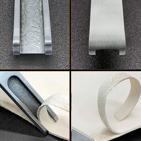 3 حجم جلد الحافة أداة 0.7 سم ، 1 سم ، 1.2 سم ، حافة التزلج الجلدية واسعة الفم الحافة الشفة ، DIY مشطوفة الضحلة التزلج تشذيب الجلد حافة الصحافة in Kuwait