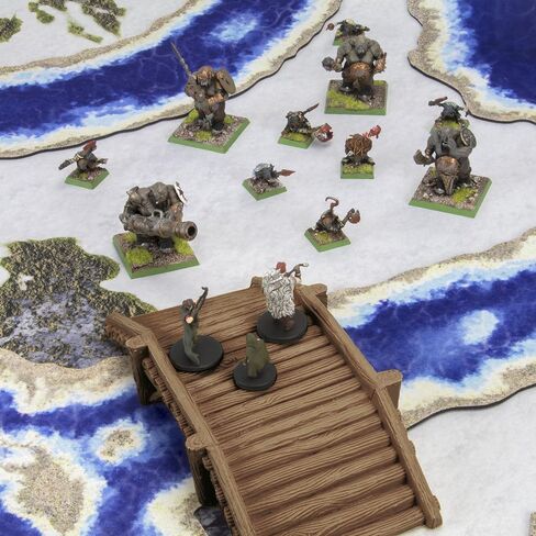 Stratagem Rushing Waters Wargaming Rivers & Lake Neoprene Battlemat Terrain - 15 Pieces! Over 12 feet of 4" Wide Rivers - Suits Grass, Snow, Desert and Other Tabletop Gaming Biome Scenery in Saudi Arabia