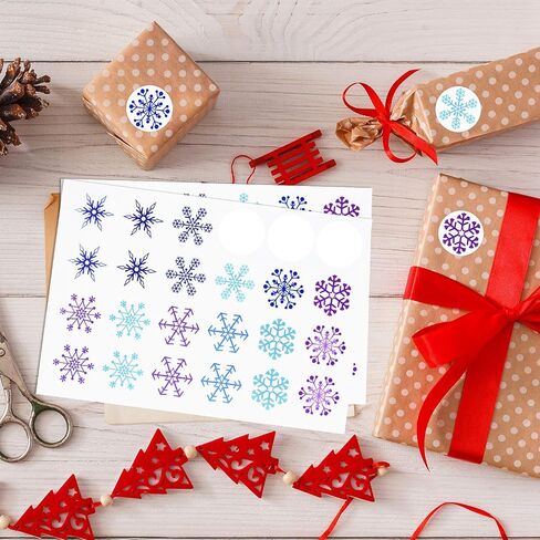 TUPARKA 960 Pcs Snowflake Stickers for Frozen Birthday Party Supplies, Christmas Winter Birthday Party Decor Craft Supplies,12 Different Designs in Saudi Arabia