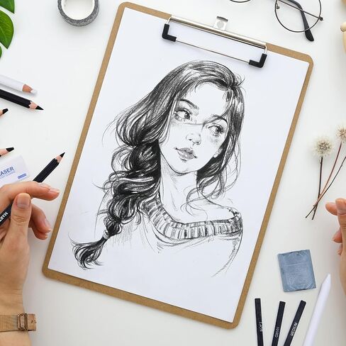 مجموعة رسم فحم من ماركولور، 19 قطعة، أقلام رصاص فحم أبيض وأسود للرسم والرسم والتظليل والمزج وأقلام رصاص للفنانين للمبتدئين والفنانين المحترفين in Saudi Arabia