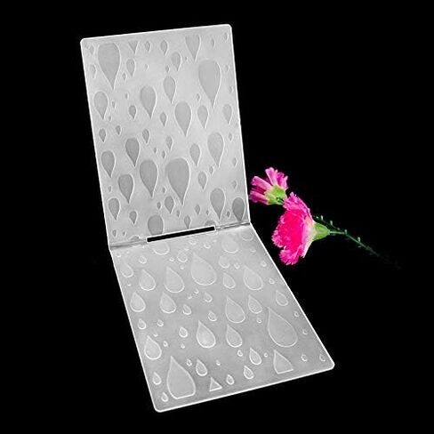 WooYangFun 1PC Raindrop Background Embossing Folders for Card Making Scrapbooking and Other Paper Crafts, 11x16cm in Saudi Arabia
