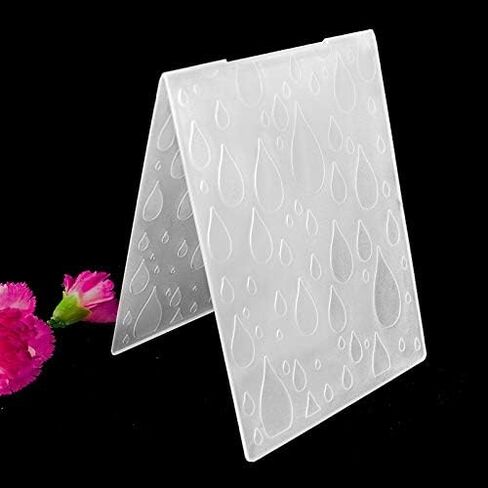 WooYangFun 1PC Raindrop Background Embossing Folders for Card Making Scrapbooking and Other Paper Crafts, 11x16cm in Saudi Arabia