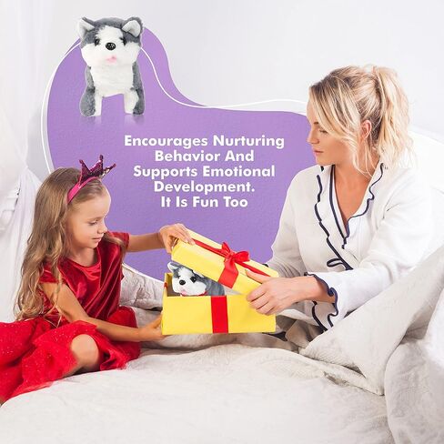 كلب بيتيرلاين التفاعلي الإلكتروني - المشي، النباح، هز الذيل، حيوان رفيق قابل للتمدد للأطفال (بودل بني) in Kuwait