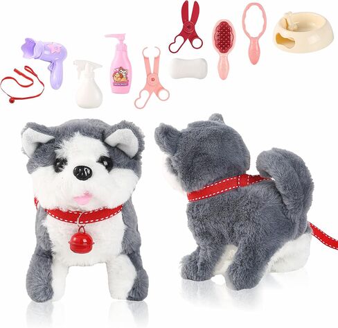 كلب بيتيرلاين التفاعلي الإلكتروني - المشي، النباح، هز الذيل، حيوان رفيق قابل للتمدد للأطفال (بودل بني) in Kuwait