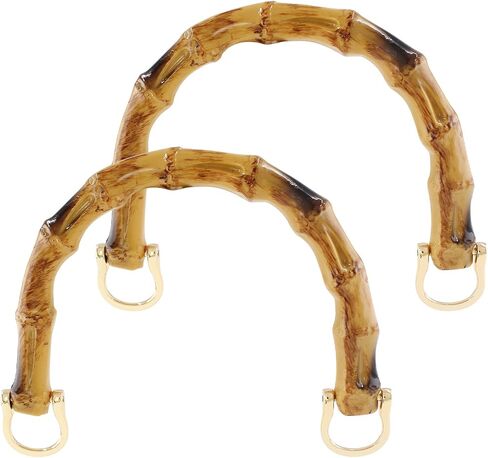 Piutouyar 2pcs U-Shaped Handbag Handles Bamboo Purses Handles,Brown Color in Kuwait