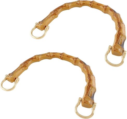 Piutouyar 2pcs U-Shaped Handbag Handles Bamboo Purses Handles,Brown Color in Kuwait