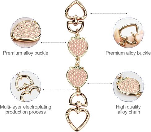 BeautyChen 2 Pcs Bag Strap Extender Purse Strap Extender Chain Replacement Accessory Bag Chain Charms for Women Shoulder Bag Cross-Body Purse Handbag Decoration Supplies (Moon) in Kuwait