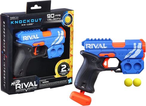 مسدس NERF Rival Knockout XX-100 - تخزين دائري، سرعة 90 إطارًا في الثانية، حمل مقعدي - يتضمن جولتين منافستين رسميتين - أحمر الفريق in Saudi Arabia