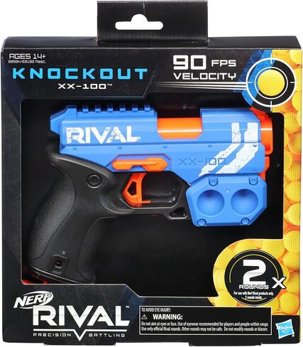 مسدس NERF Rival Knockout XX-100 - تخزين دائري، سرعة 90 إطارًا في الثانية، حمل مقعدي - يتضمن جولتين منافستين رسميتين - أحمر الفريق in Saudi Arabia