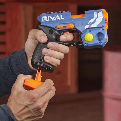مسدس NERF Rival Knockout XX-100 - تخزين دائري، سرعة 90 إطارًا في الثانية، حمل مقعدي - يتضمن جولتين منافستين رسميتين - أحمر الفريق in Saudi Arabia