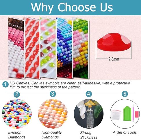 Reofrey DIY مجموعات الطلاء الماسي للبالغين امرأة أفريقية، فن الماس الحفر الكامل جولة حجر الراين الماس اللوحة الملحقات، عبر غرزة التطريز قماش للحرف ديكور جدار المنزل 30x40cm in Saudi Arabia