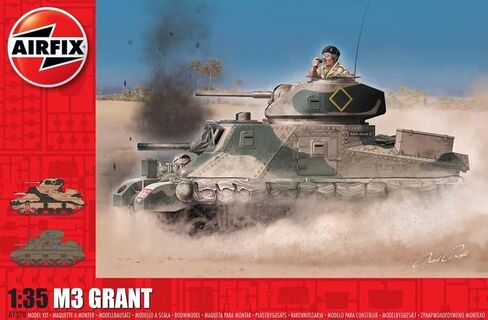Airfix M3 Grant/Lee 1:35 WWII Military Tank Armor Plastic Model Kit A1370, Small in Saudi Arabia