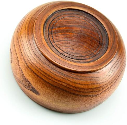 Ajuny Wooden Crafted Yarn Ball Storage Bowl with Spiral Yarn Holder Dispenser Perfect Handmade Yarn Bowl for Knitters and Crocheters Women Mothers Day Gift Brown 6 x 3 Inch in Saudi Arabia