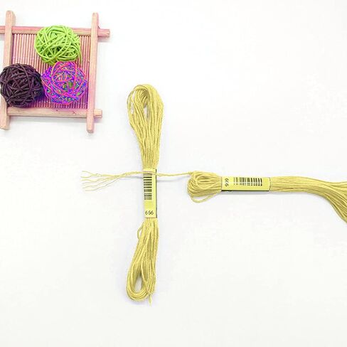Embroidery Floss Kit-24 Skeins Premium Cross Stitch Thread for Knitting, Embroidery Stitching and Cross Stitch Project (Light Yellow) in Saudi Arabia