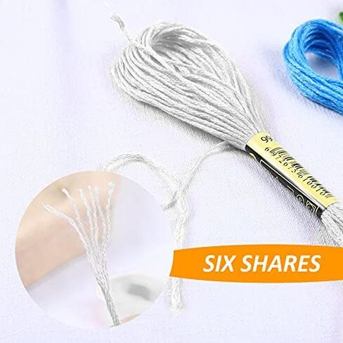 Embroidery Floss Kit-24 Skeins Premium Cross Stitch Thread for Knitting, Embroidery Stitching and Cross Stitch Project (Light Yellow) in Saudi Arabia