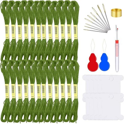 Embroidery Floss Kit-24 Skeins Premium Cross Stitch Thread for Knitting, Embroidery Stitching and Cross Stitch Project (Light Yellow) in Saudi Arabia