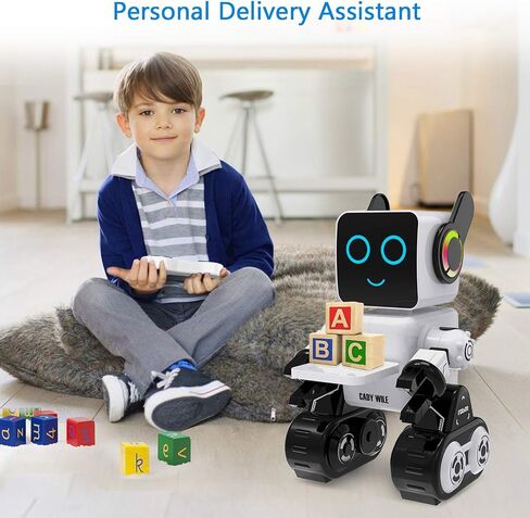 Robot Toy for Kids, Remote and App Control Intelligent Programming RC Robot, Music, Dancing, Talk, Play with Kids as a Gift for Gril and Boy(Light White) in Saudi Arabia
