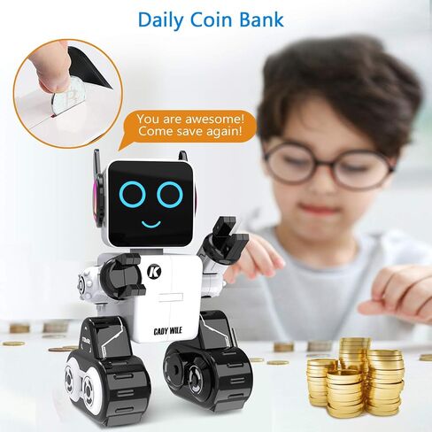 Robot Toy for Kids, Remote and App Control Intelligent Programming RC Robot, Music, Dancing, Talk, Play with Kids as a Gift for Gril and Boy(Light White) in Saudi Arabia