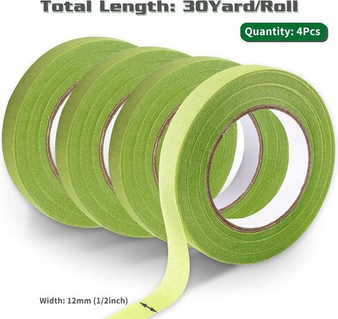 Floral Tape, Grass Green, 1/2 Inch Wide, 4 Rolls in Kuwait