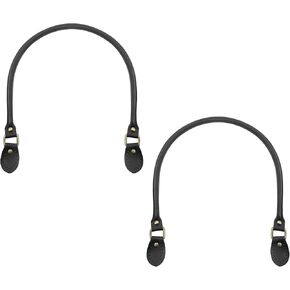 Murtenze 2 Pack 24 Inch Purses Straps, Soft Cow Leather Straps, Leather Handbag Handles Black Replacement Purse Strap,Genuine Leather Handles for Bags DIY Making Accessories.