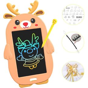 RIKiiMAN 8.5in Kids Writing Tablet, Educational Electronic Drawing Pad for Kids, Colorful Screen Doodle Board, Erasable Doodle & Scribbler Boards (Brown Christmas elk) in Kuwait