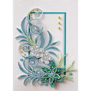 TRRCEPOS Diamond Art Kits for Adults, Authentic Crystal Rhinestone Diamond Painting Kits, Gem Art Painting-The Beautiful Christmas Gift 12x16in (Diamond Flower-B)