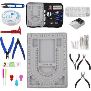 SHANGNIULU Bead Board for Jewelry Making Supplies Kit, Bead Tray Beading Supplies, Necklace Maker Bracelet, Jewelry Findings Beading Board,Jewelry Pliers, Jewelry Making Tools for Jewelry Repair in Kuwait