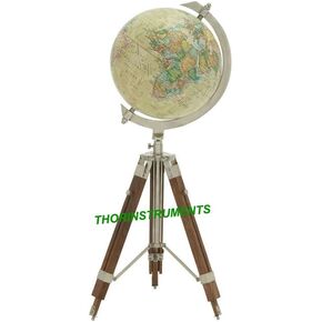 THORINSTRUMENTS (مع الجهاز) خمر نمط العالم البحرية الكرة الأرضية مكتب الكرة الأرضية مع حامل in Kuwait