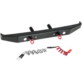 LCX Racing 1/6 RC Crawler Car HD مصد أمامي معدني مع تكبل أحمر LED لمحور SCX6 AXI05000، ملحقات أجزاء مطورة (أمامية) in Kuwait
