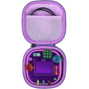حافظة سفر صلبة من co2CREA بديلة للعبة التعلم المحمولة Leapfrog Rockit Twist (حافظة سوداء + سحاب أخضر)