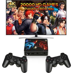 Akaxi Arcade Game Box, Plug and Play Retro Game Console, Pre-Installed with Over 20,000 Classic Games, 4K HD Output，TV PC Projector, Supports Up to 4 Players, Search, Save, Hide, Favorites List in Kuwait