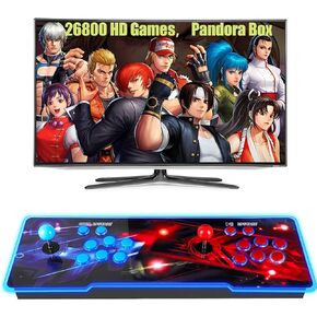 وحدة تحكم Akaxi Pandora Box 26800 ألعاب أركيد في 1، آلة ألعاب ريترو لجهاز عرض الكمبيوتر التلفزيوني، تدعم ما يصل إلى 4 لاعبين، إخراج عالي الدقة بالكامل، بحث، حفظ، إخفاء، قائمة المفضلة