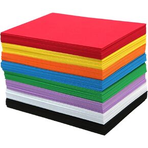 50 Pack Foam Handicraft Sheets (6 x 9 Inches) Colorful Crafting Sponge Paper for Classroom Art and Craft DIY Projects | Thick and Soft Paper,10 Colors in Kuwait