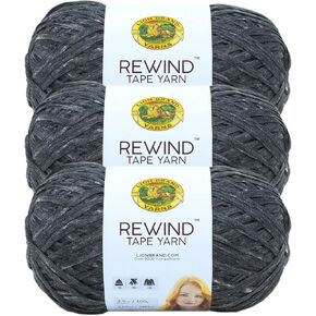 Lion Brand Yarn Rewind Yarn, Yarn for Knitting and Crocheting, Craft Tape Yarn, 1-Pack, Arctic Ice
