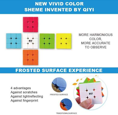 Speed Cube Set, Infinity Cube, Magic Cube 2x2,3x3,Pyramid,Megaminx Puzzle Cube Toy for Children Adults, Pack of 5 in Kuwait