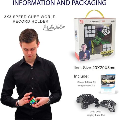 Speed Cube Set, Infinity Cube, Magic Cube 2x2,3x3,Pyramid,Megaminx Puzzle Cube Toy for Children Adults, Pack of 5 in Kuwait