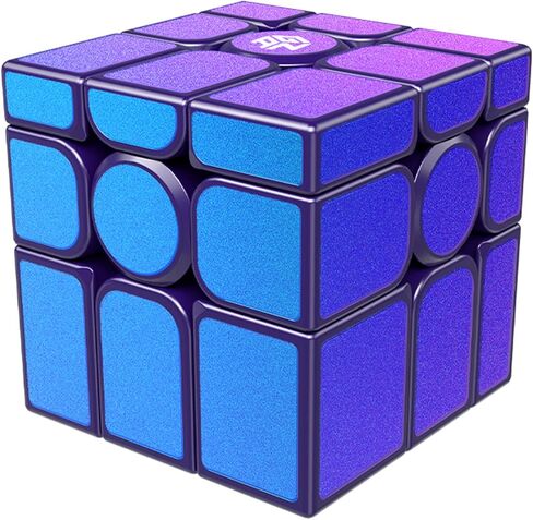CuberShop GAN Mirror M Cube مطلي بالأشعة فوق البنفسجية، إصدار جديد 2022، مكعب مرآة مغناطيسي GAN، ألغاز مكعب سرعة مغناطيسي 3x3 2022، مكعب مضحك باللون الأرجواني، مكعب سحري غير منتظم GAN في 2022 in Kuwait