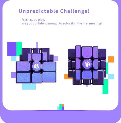 CuberShop GAN Mirror M Cube مطلي بالأشعة فوق البنفسجية، إصدار جديد 2022، مكعب مرآة مغناطيسي GAN، ألغاز مكعب سرعة مغناطيسي 3x3 2022، مكعب مضحك باللون الأرجواني، مكعب سحري غير منتظم GAN في 2022 in Kuwait