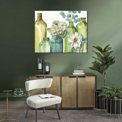 TISHIRON طلاء يدوي بالأرقام، طلاء الزهور بالأرقام، برطمانات مزهرية للبالغين، طلاء للكبار بالأرقام، للأطفال على القماش، طلاء بنمط تجريدي بالأرقام للبالغين المبتدئين 16 × 20 بوصة in Kuwait